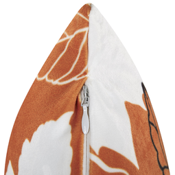 Beliani POINSETTIA - Decorative cushion - Orange - 45 x 45 cm - Velvet