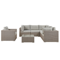 Beliani CONTARE - Lounge set for 6 - Gray - PE rattan