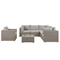 Beliani CONTARE - Lounge set for 6 - Gray - PE rattan