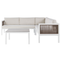 Beliani BORELLO - Lounge set for 4 - White/Brown - Aluminum