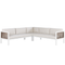 Beliani BORELLO - Lounge set for 4 - White/Brown - Aluminum