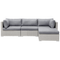 Beliani SANO - Lounge set for 4 - Gray - PE rattan