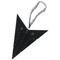 Beliani MOTTI - Deco figure - 45 cm - Glitter Black - Paper