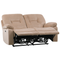 Beliani BERGEN - Two-seater sofa LED USB adjustable - Beige - Velvet