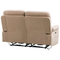 Beliani BERGEN - Two-seater sofa LED USB adjustable - Beige - Velvet