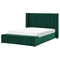 Beliani NOYERS - Bed with storage space - Green - 160 x 200 cm - Velvet