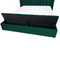 Beliani NOYERS - Bed with storage space - Green - 160 x 200 cm - Velvet
