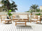 Beliani RICCIONE - Lounge set for 4 - Light wood color - Bamboo wood