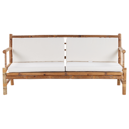 Beliani RICCIONE - Lounge set for 4 - Light wood color - Bamboo wood