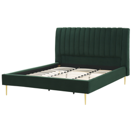 Beliani MARVILLE - Double bed - Green - 180 x 200 cm - Velvet