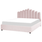 Beliani VINCENNES - Bed with storage space - Pink - 180 x 200 cm - Velvet