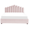 Beliani VINCENNES - Bed with storage space - Pink - 180 x 200 cm - Velvet
