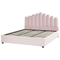 Beliani VINCENNES - Bed with storage space - Pink - 180 x 200 cm - Velvet