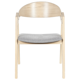Beliani YUBA - Dining room chair set of 2 - Light gray - Polyester