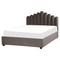 Beliani VINCENNES - Bed with storage space - Beige - 160 x 200 cm - Velvet