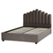 Beliani VINCENNES - Bed with storage space - Beige - 160 x 200 cm - Velvet