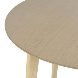 Beliani SANDY - Round dining table - Light wood color - 90 cm - MDF