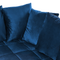 Beliani GRENA - Corner sofa 3-seater - Blue - Left side - 231 cm - Velvet