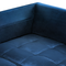 Beliani GRENA - Corner sofa 3-seater - Blue - Left side - 231 cm - Velvet