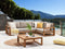 Beliani TIMOR II - Garden bench 4-seater - Light wood color - FSC® acacia wood
