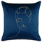 Beliani CROCUS - Decorative cushion set of 2 - Blue - 45 x 45 cm - Velvet