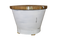 Coffee table Bucket - ø55 cm - white resin teak/iron