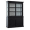Sideboard Provence - 150x50x220 - Black/white - Pine/glass