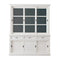 Sideboard Provence - 180x50x220 - White/dark gray - Pine/glass
