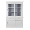 Sideboard Provence - 150x50x220 - White/grey - Pine/glass