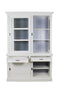 Sideboard Provence - 150x50x220 - White/grey - Pine/glass