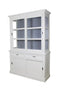 Sideboard Provence - 150x50x220 - White/grey - Pine/glass