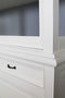 Sideboard Provence - 150x50x220 - White/grey - Pine/glass