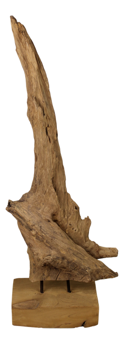 Decoration on foot Erosi - 80 cm - teak