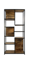Open shelving unit Levels - 78x35x178 - Natural/black - Mango wood/metal