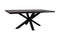 Rectangular dining table - 240x100x77 - Walnut brown/black - Acacia wood/metal