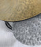 Coffee table Fletcher Oval - ø55/ø40 - Aluminum/Iron - Silver/Gold/Gray