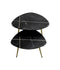 Coffee table Marseille - 60x52x46/50x40x41 - Black marble/gold - set of 2