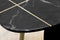 Coffee table Marseille - 60x52x46/50x40x41 - Black marble/gold - set of 2
