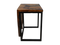 Epoxy side table - 35x35x50 - Natural/black - Teak wood/iron