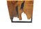 Epoxy side table - 35x35x50 - Natural/black - Teak wood/iron