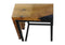 Epoxy side table - 35x35x50 - Natural/black - Teak wood/iron