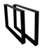 Table legs - U-model - 80x72 cm - powder-coated black metal - set of 2