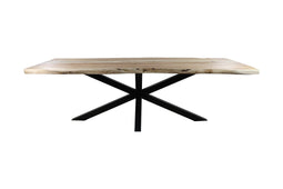Rectangular dining table SoHo - 240x100x77 - Natural/black - Acacia wood/metal