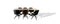 Rectangular dining table SoHo - 240x100x77 - Natural/black - Acacia wood/metal