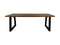 Garden table medium - 220x100x77 - Natural/black - Teak/metal