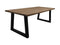 Garden table medium - 220x100x77 - Natural/black - Teak/metal