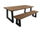 Garden table medium - 220x100x77 - Natural/black - Teak/metal