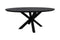 Oval dining table Zurich - 200x100x76 - Black - Acacia wood/metal