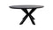 Oval dining table Zurich - 200x100x76 - Black - Acacia wood/metal