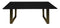 Rectangular dining table Zurich - 180x90x73 - Black/Gold - Acacia/metal